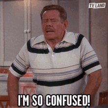 Frank Costanza from Seinfeld looking baffled. Caption: “I’m so confused!”
